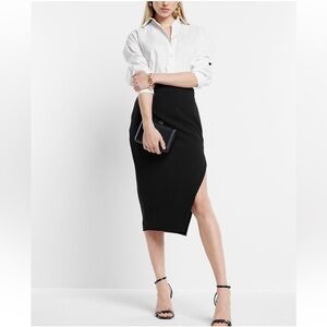 Stylist Super High Waisted Side
Slit Midi Pencil Skirt